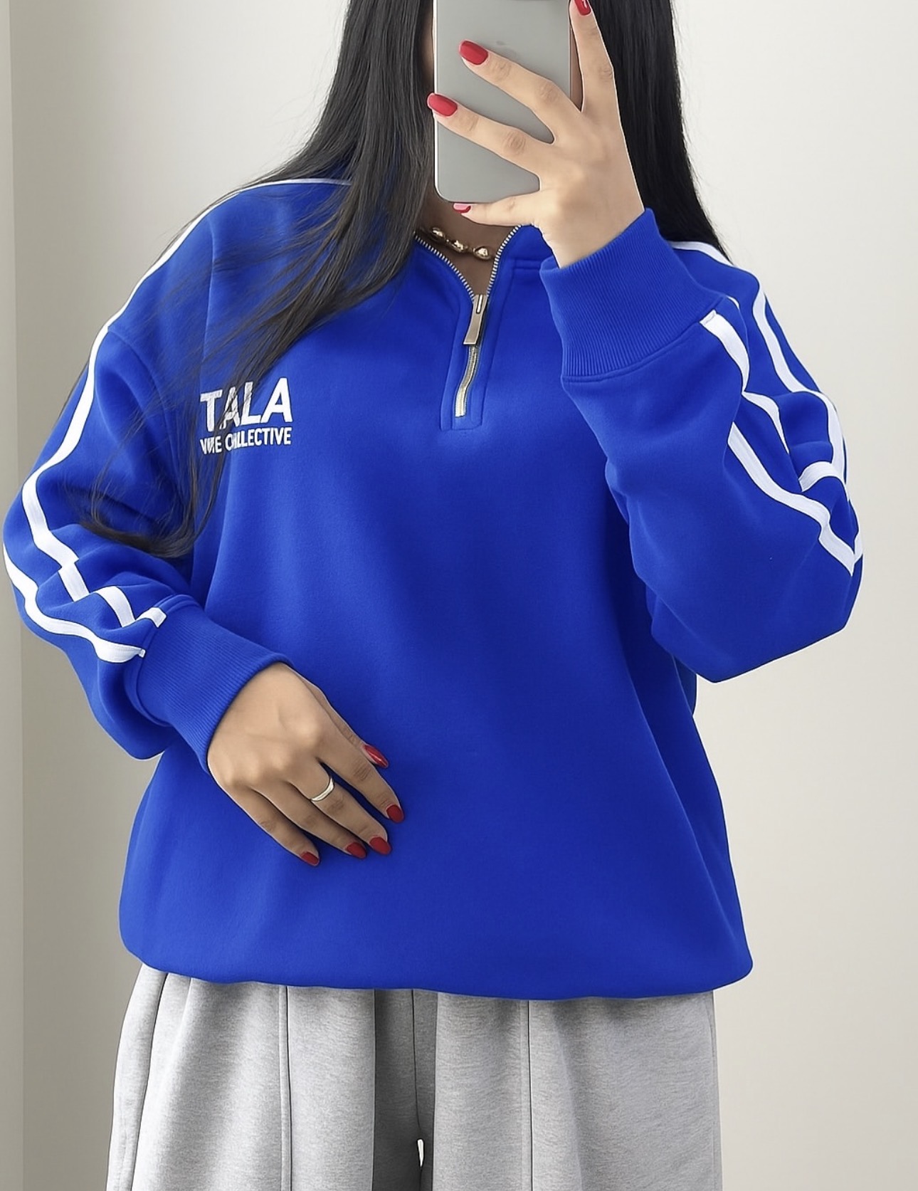 نیم زیپ اسپرت ایتالیا پنبه تو کرکی