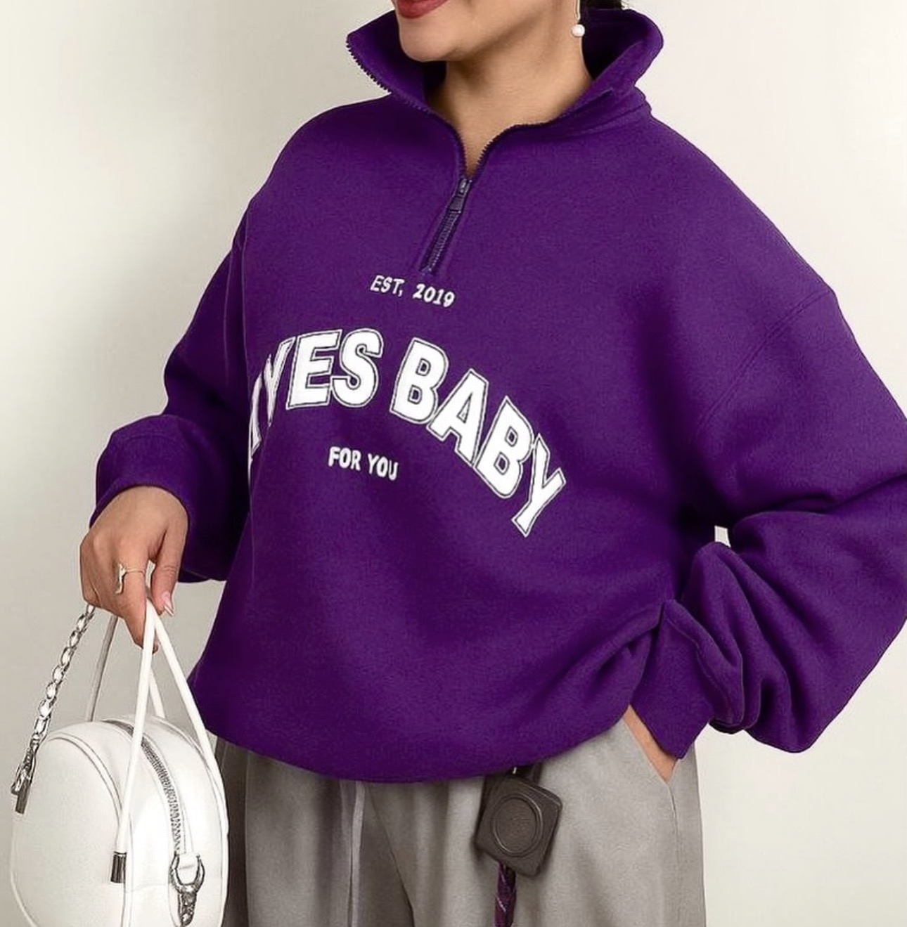 دورس نیم زیپ پنبه تو کرکی مدل بیبی