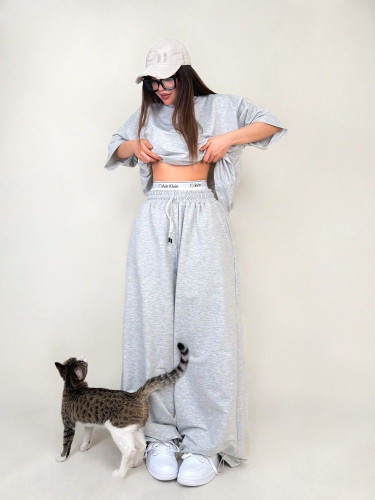 ست تیشرت با شلوار فول بگ درجه یک
